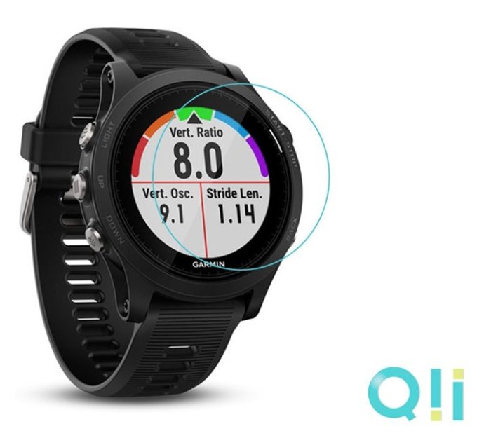 特價 防指紋 現貨到 Qii GARMIN Edge 520/Edge 820 玻璃貼 兩片裝 手錶保護貼 此為共用款