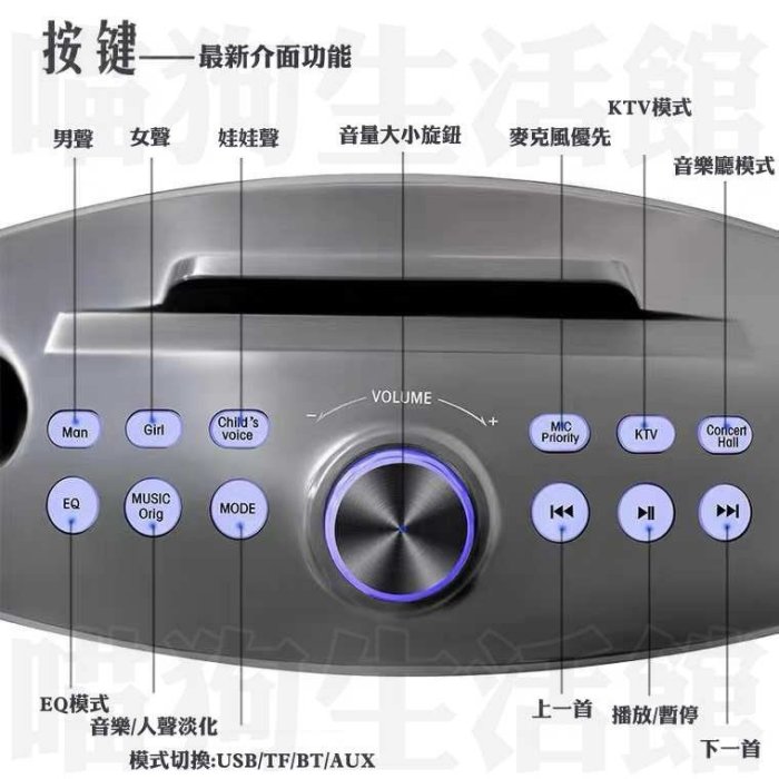 【台中現貨】可刷卡貓頭鷹進階版SD306 plus sd306+ 無線行動ktv一鍵消音藍芽麥克風 過年 摸彩尾牙 生日