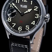 ( 格列布 )  1937 契卡洛夫 Чкалов  飛行紀念錶 ( 小錶徑大機芯 ) 41 ММ黑面