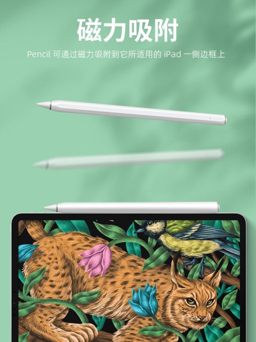 爆款~Apple Pencil二代電容筆防誤觸蘋果iPad筆繪畫磁吸筆觸控筆手寫筆-HI百貨