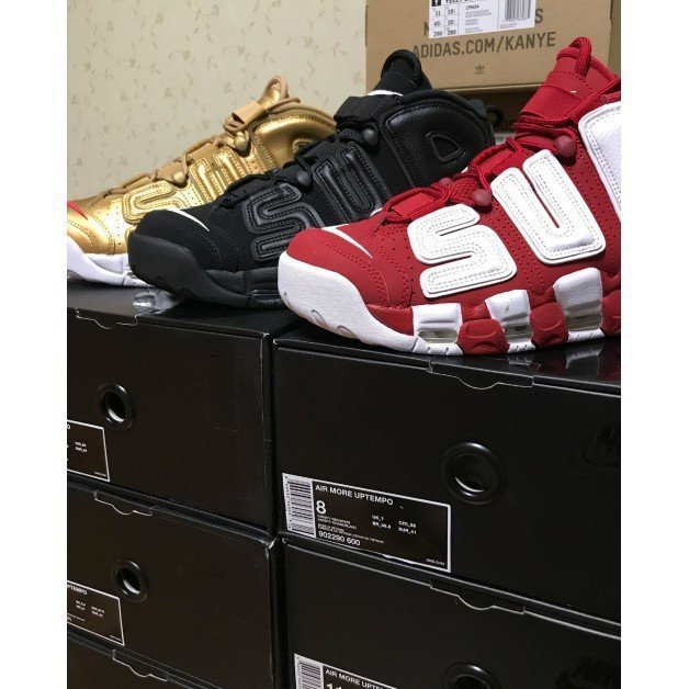 【正品】Nike Air More Uptempo Suptempo X Supreme 聯名 大AIR