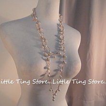 Little Ting Store 婚禮晚宴會適用配件新娘秘書鎖骨鍊垂吊珍珠重疊鏈排鑽圈鍊閃亮長鍊短項鍊