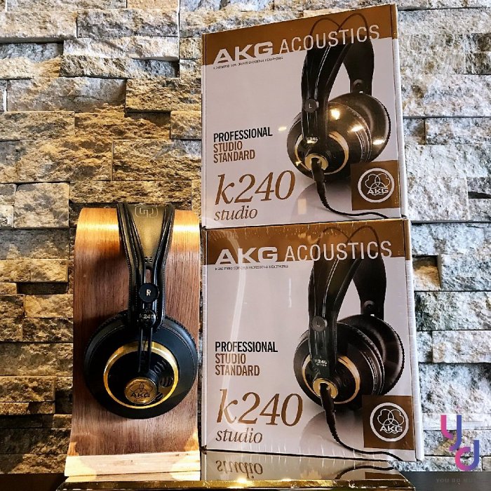 現貨免運  送耳機架/轉接頭 AKG K240 Studio 音樂 製作 編曲 監聽 耳機 錄音 半開放式 耳罩