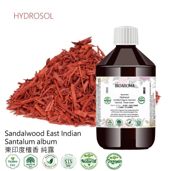 【純露工坊】保濕舒緩亮白緊實控油東印度檀香有機花水純露Sandalwood East Indian 250ml