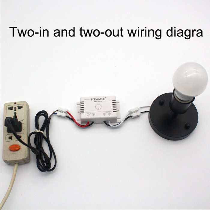 可切換多段式LED電燈無線遙控器 附電池 燈具遠端遙控開關 免佈線單控雙控開關 雙路繼電器同時斷電 單路遙控模組