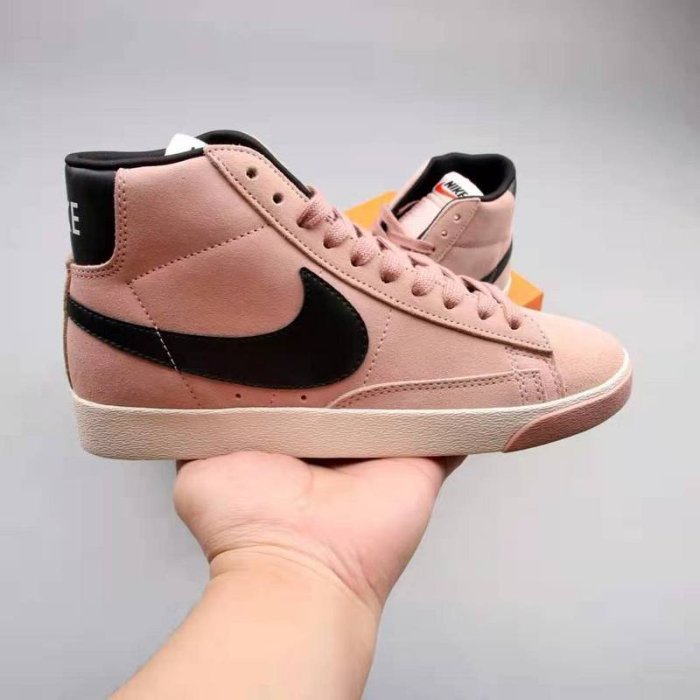 Nike W Blazer Mid Vintage Suede 黑粉 少女 高筒 休閒滑板鞋 917862-601女鞋