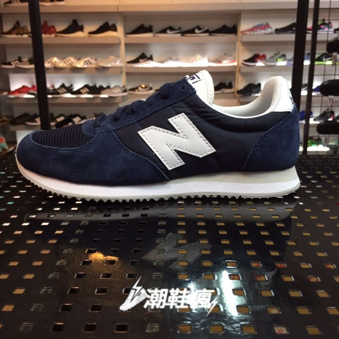 {潮鞋瘋} NEW BALANCE NB 220系列 復古慢跑鞋 藍色 白N 情侶款(女)段 U220NV