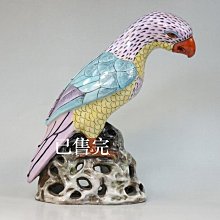 清代古董瓷鳥雕塑