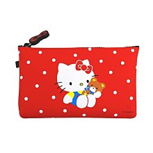 ♥小花花日本精品♥ Hello Kitty 矽膠扁平化妝包 筆袋  ~ 3