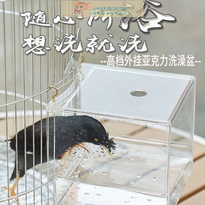 鳥籠不銹鋼鳥籠大號圓形八哥專用洗澡盆鷯哥畫眉玄鳳牡丹鸚鵡籠子全套-大笨鼠商店