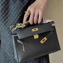 HERMES Mini Kelly ㄧ代 swift 極品 黑金 現貨