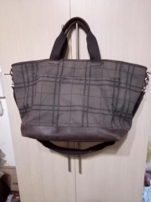 國際品牌COACH旅行袋手提包斜背9成新真品布+皮革34x61z20cm（本週特價8房上袋