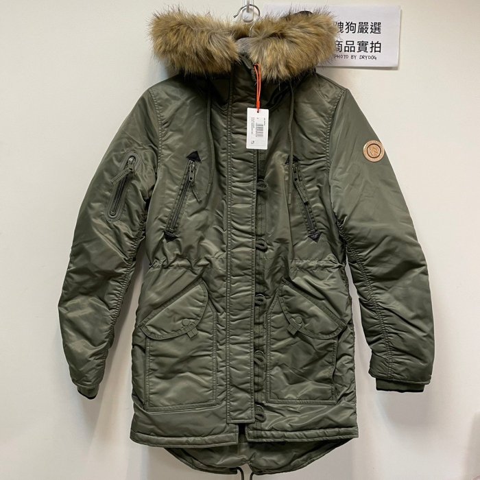 跩狗嚴選 極度乾燥 Superdry 女款 SDL 派克 外套 長版 N3B Parka 風衣 外套 軍綠 防寒 軍裝