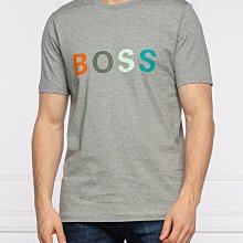 【BOSS男生館】☆【HUGO BOSS 彩色LOGO印圖短袖T恤】☆【BOS001G1】(L-XL)