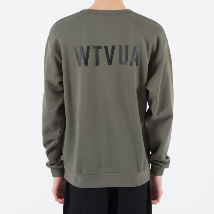 WTAPS 21AW SCREEN WTVUA CREW SWEAT SAND