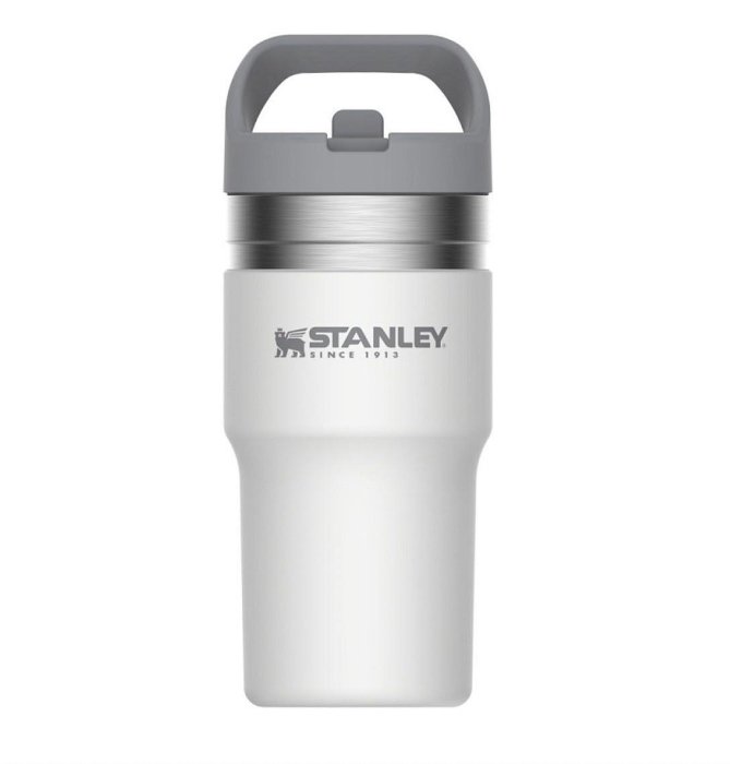 美國史丹利StanleyGO Iceflow吸管杯 Flip Straw Tumbler 極地白 0.59L