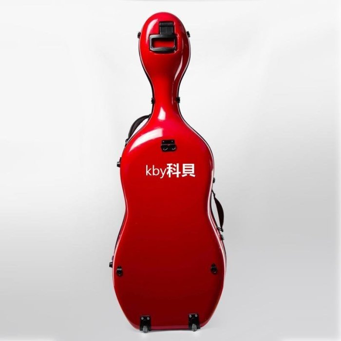 大提琴琴盒4/4尺寸大紅色專業 超輕 帶背帶 碳纖維琴盒 大提琴【kby科貝】