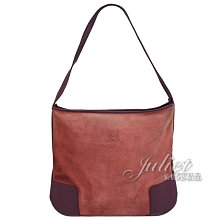 【茱麗葉精品】二手精品 《8.5成新》LOEWE 經典LOGO烙印麂皮肩背包.紫#0