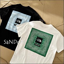 山東:THE NORTH FACE /圖騰腰果花設計刺繡LOGO復古風格短TEE 240507