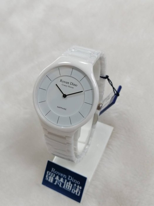 【幸福媽咪】網路購物、門市服務 Roven Dino 羅梵迪諾 公司貨 陶瓷錶 白/38mm RD6070