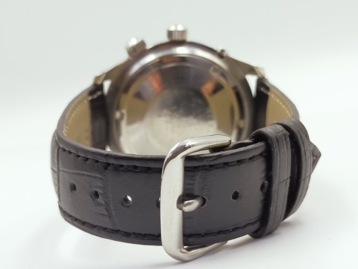【ORIENT 】ORIENT 東方 黑面自動 不銹鋼皮帶 GMT 兩地時區 日期星期顯示 經典男錶