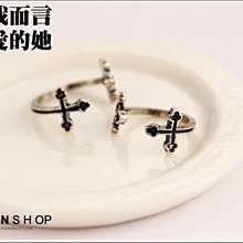 惡南宅急店【0353C】正韓劇 西洋情人節禮物 對我而言可愛的她 Rain同款雙十字開口戒指男戒女戒‧單價