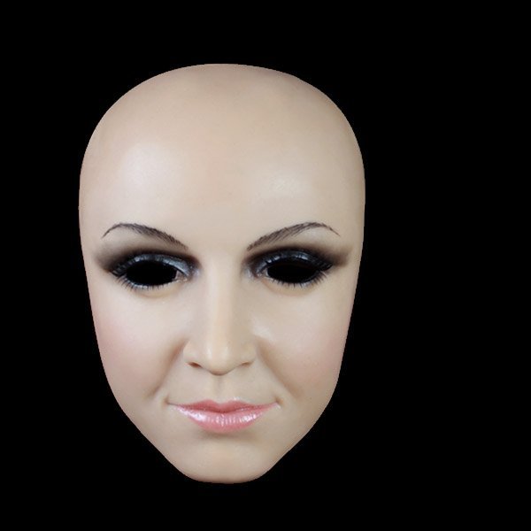 偽娘變裝面具 男變女 仿真cos面具 舞台反串 矽膠半面面具SH7