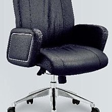 [ 家事達]台灣 【OA-Y157-1】 大型辦公椅(JG7131/牛皮/鋁合金腳) 特價
