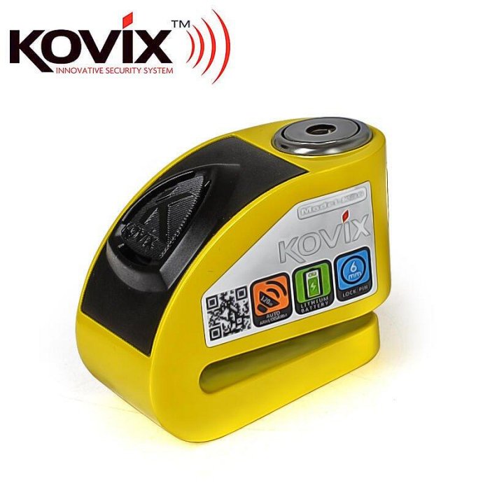 新款推薦  KOVIX KD6摩托車固定車鎖鑰匙鎖報警鎖踏板車電動車防盜鎖碟剎鎖JC4054 可開發票