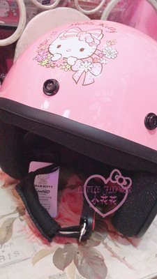 ♥小花花日本精品♥HelloKitty蝴蝶結玫粉色全罩式安全帽79702201