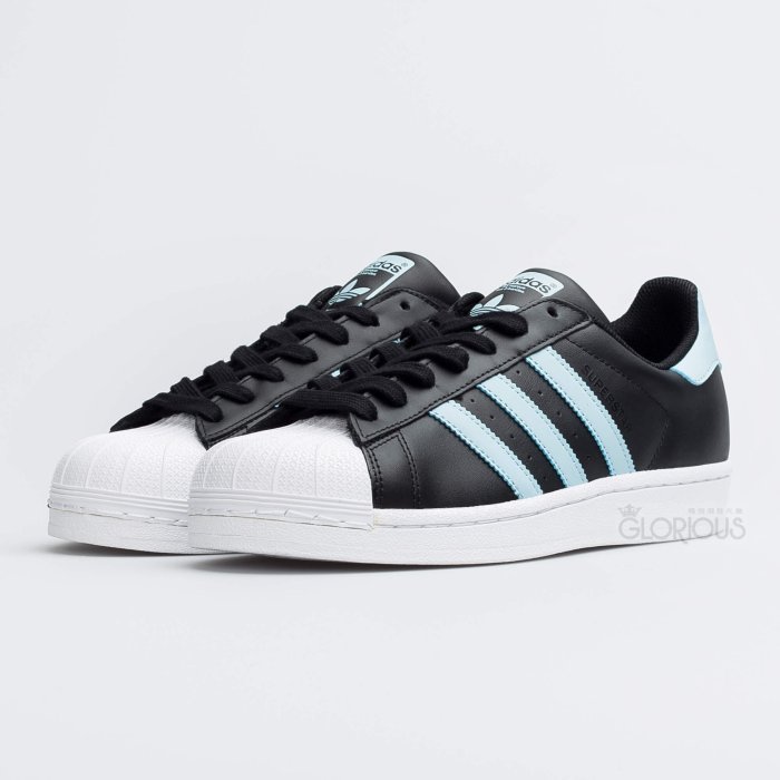 ADIDAS ORIGINALS SUPERSTAR 黑水藍 復古 男女 G27808【GLORIOUS潮鞋代購】