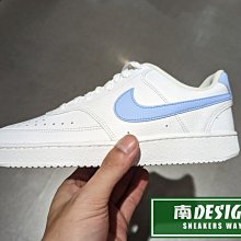 南🔥2022 8月 NIKE COURT VISION LOW 休閒 經典 皮革 男女款 白藍 CD5434-115