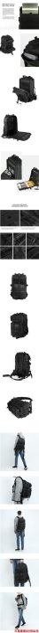 韓國品牌EXIT休閒戶外多袋高機能軍風帆布雙肩包後背包旅行包【TA-X103】 B