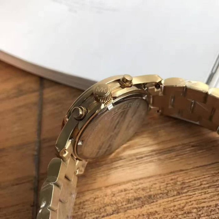 MICHAEL KORSMK手錶手環3件套裝MK手錶三眼日曆紅色潮流時尚女錶MK5939