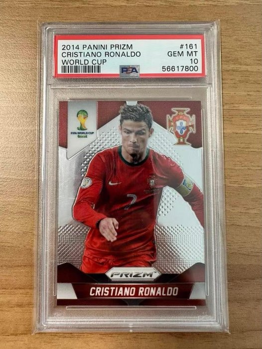 2014 Panini Prizm 世界盃 C羅 Ronaldo 足球球員卡 PSA10