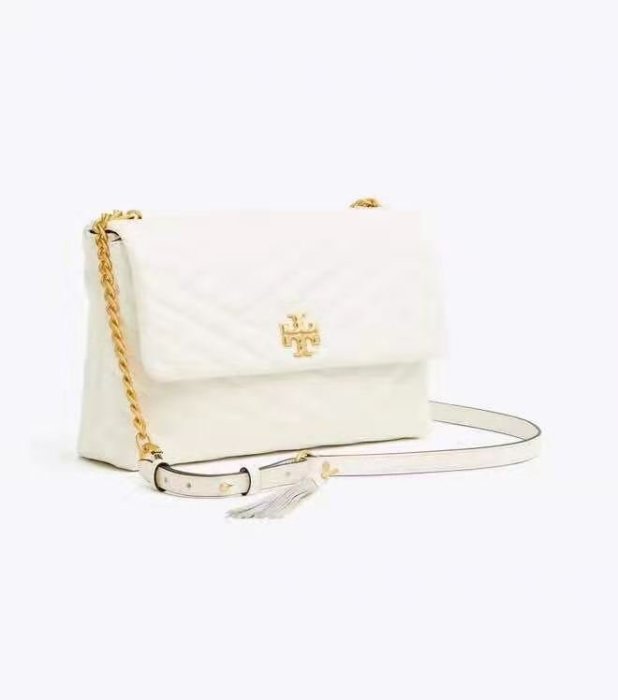 【全新正貨私家珍藏】Tory Burch KIRA FLAP 新款 真皮斜紋鏈條包