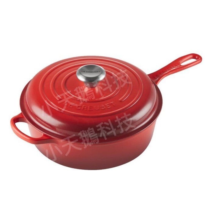 【現貨王】Le Creuset 單耳單柄圓鐵深煎鍋 紅色鑄鐵鍋 26cm 法國 costco好市多 平底鍋 琺瑯 現貨