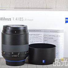 【品光數位】Zeiss Milvus 85mm F1.4 ZE Canon 公司貨 #92152