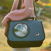 貓包外出便攜大容量背包斜挎外出包透明側開門手提貓背包外出貓包