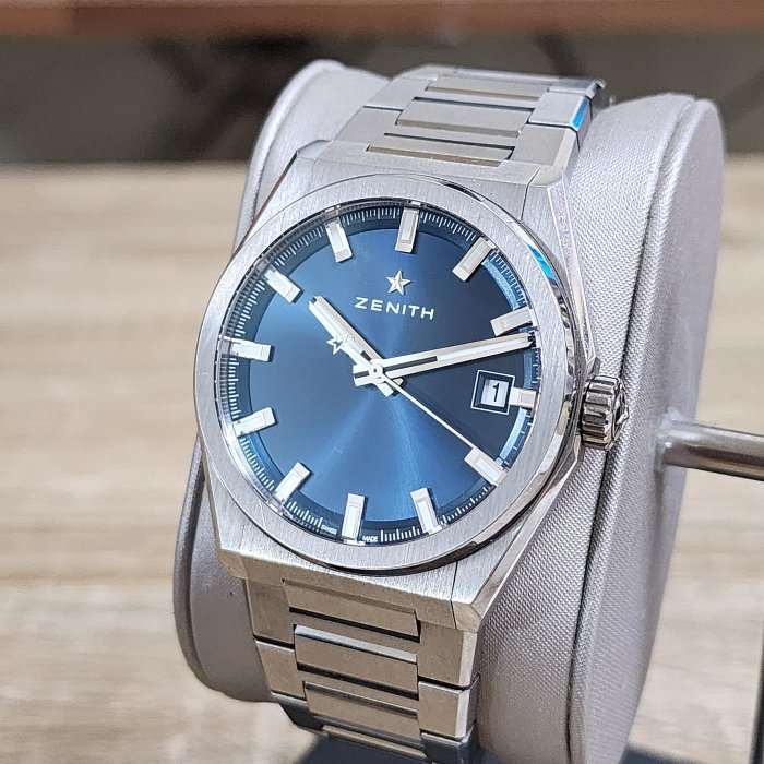 【個人藏錶】ZENITH 真力時 碟飛系列 鈦金屬材質 藍面 41mm 2019年12月 台南二手錶