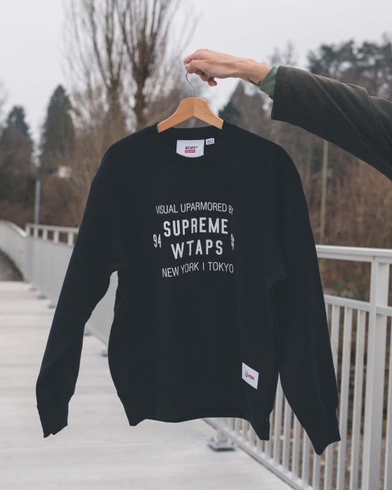 希望商店】【✓寄賣商品】WTAPS x SUPREME CREWNECK 21AW 聯名長袖衛衣