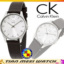 【全新原廠CK】【天美鐘錶店家直營】【下殺↘超低價有保固】Calvin Klein超薄皮帶錶 K4D221G6 中