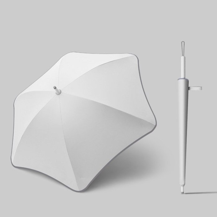 晴雨傘圓角高爾夫傘反光抗風直桿雨傘印刷晴雨兩用遮陽傘防夾手圓角雨傘