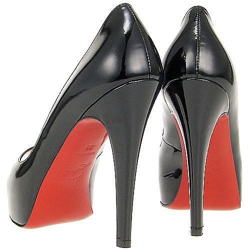 Christian Louboutin Prive Patent 120 pumps  傳奇紅底 漆皮高跟黑駝