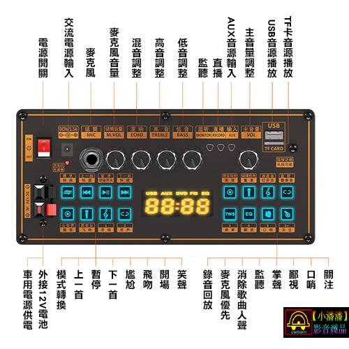 【小潘潘車用影音商品】8吋無線藍牙手提音響/車用K歌音響/安卓汽車音響喇叭/移動音響/手提音響/車用音箱/行動KTV