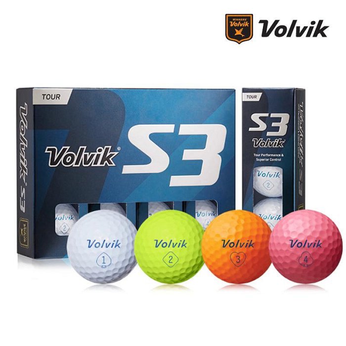 ♧夏日べ百貨 VOLVIK高爾夫球 S3三層球比賽職業款 一桿進洞定制LOGO