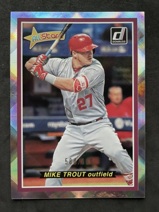 Mike Trout 2018 Donruss MLB ALL STAR 天使隊超強打者鱒魚 全明星 鑽石閃卡限量999