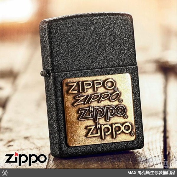 馬克斯 ZP042 Zippo 美系 打火機 歷年經典Logo黃銅貼飾  Brass Emblem / #362