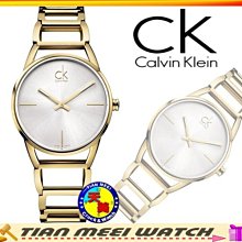 【天美鐘錶店家直營】【下殺↘超低價有保固】全新原廠CK Calvin Klein 名媛時尚鏤空腕錶 K3G23526 金