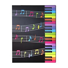 【愛樂城堡】音樂文具區~彩色鍵盤款式20入資料夾~樂譜.文件分類的好幫手